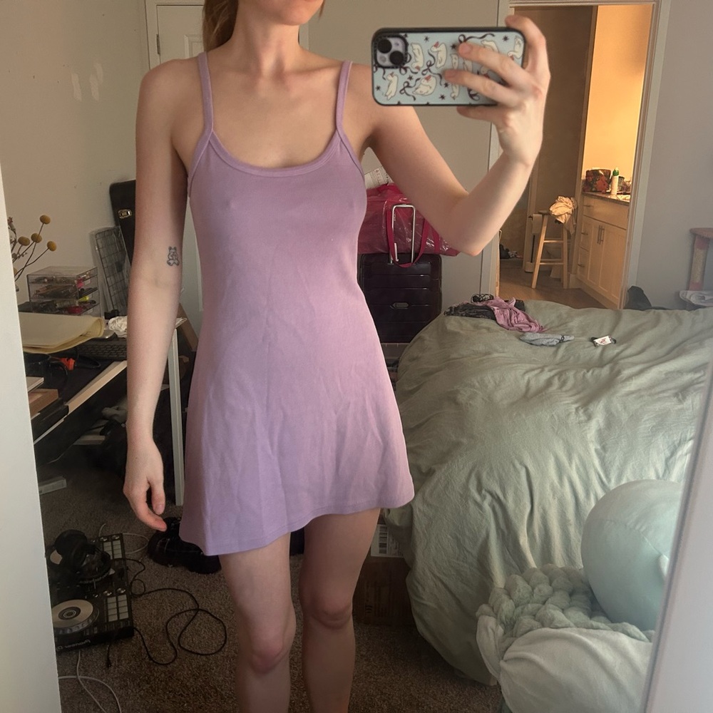 Los Angeles Apparel Lavender Mini Dress